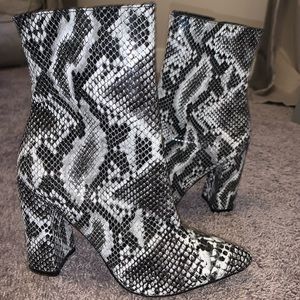 Faux Snakeskin bootie